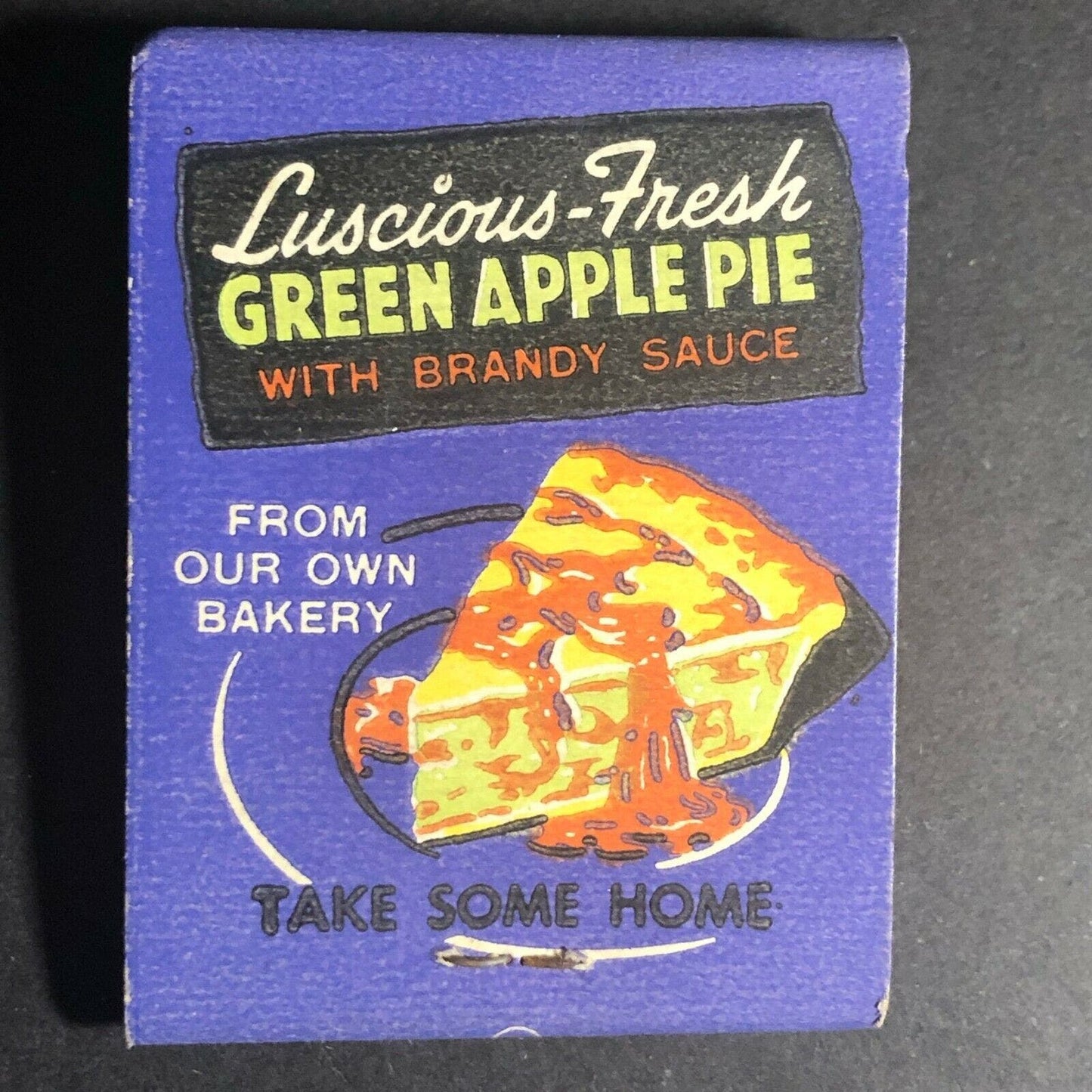 Scarce c1950's Full Matchbook Henry's Green Apple Pie Glendale Pasadena