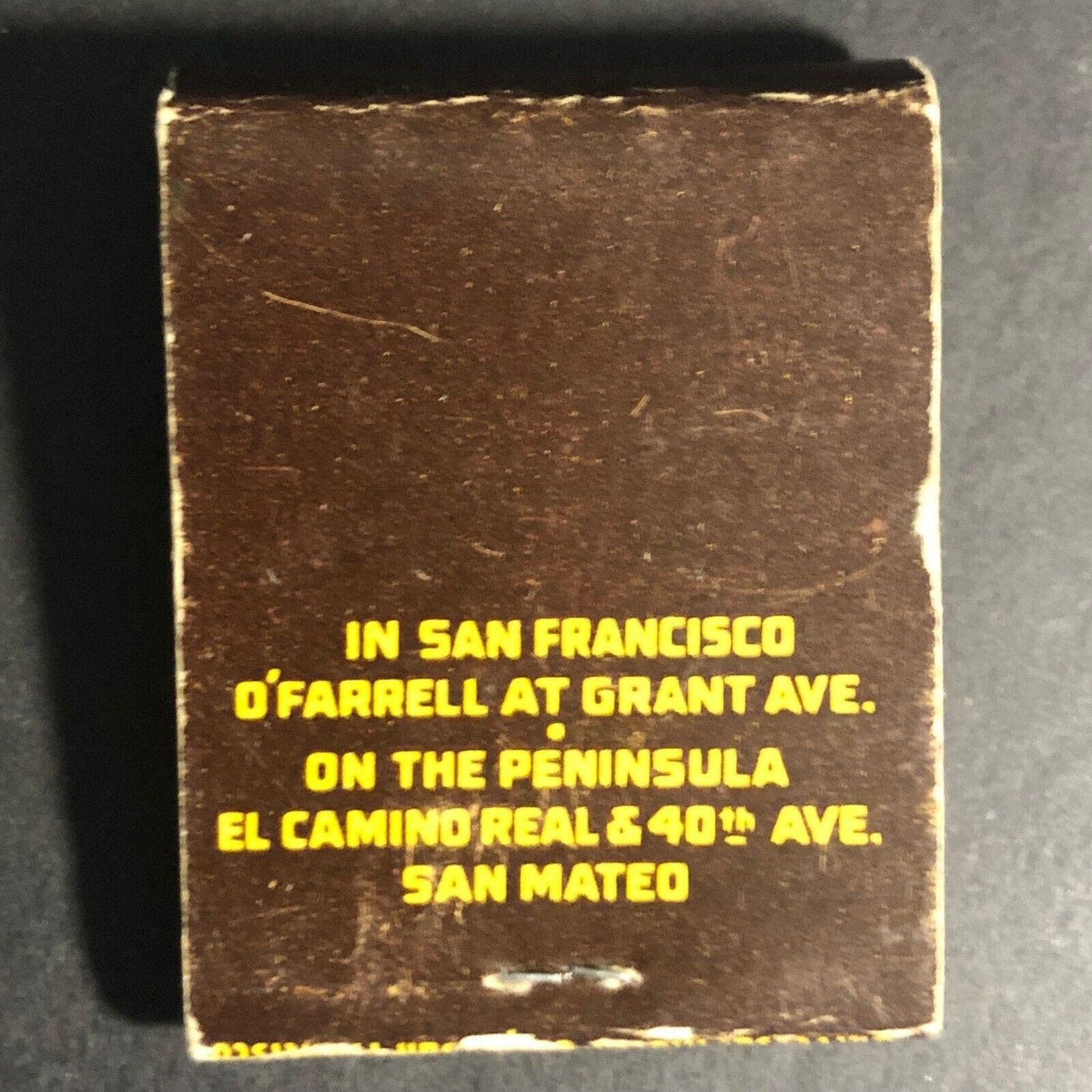 Villa Chartier San Francisco San Mateo Matchbook c1940's 20-Strike -1 VGC