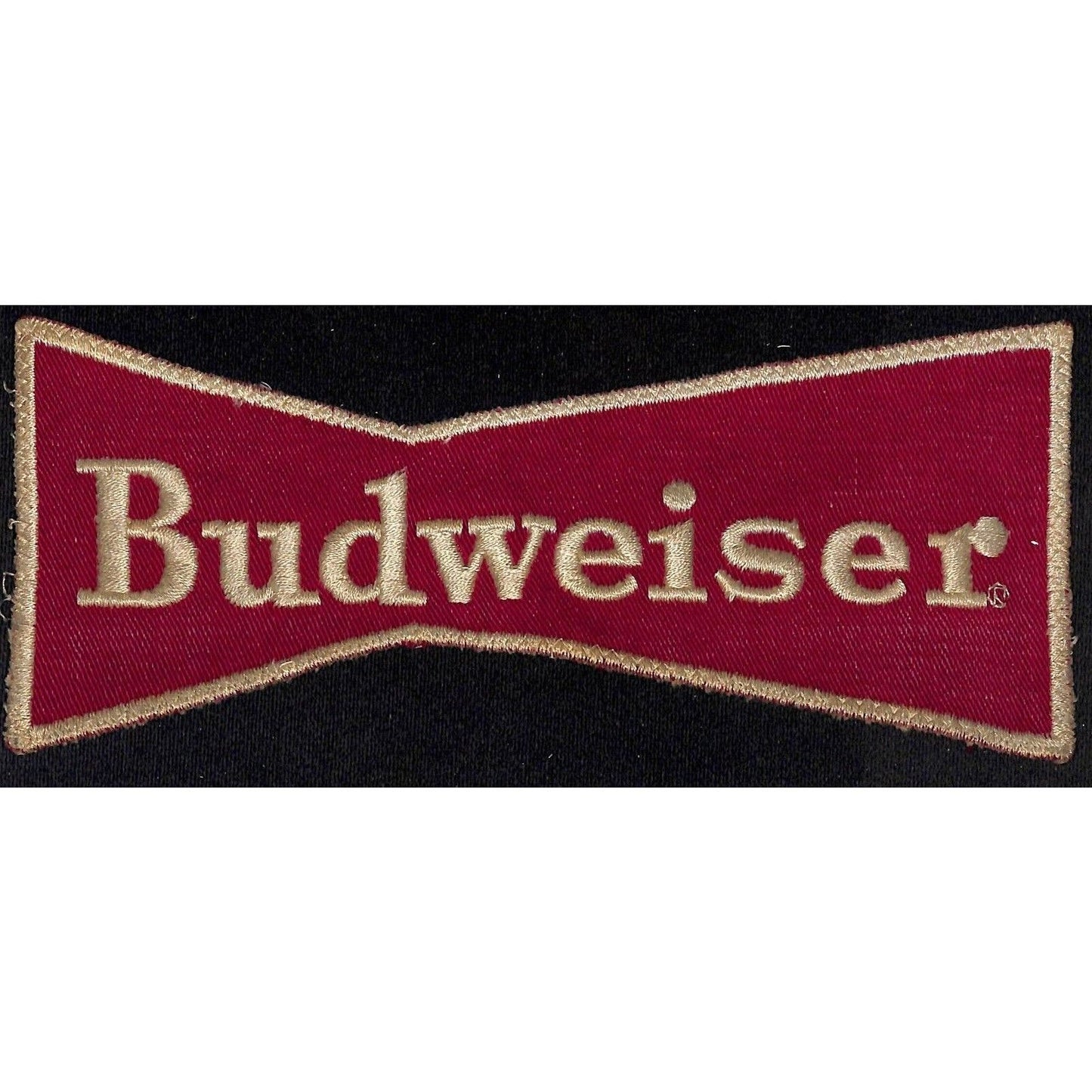 Budweiser Bowtie Embroidered Jacket / Back Patch -- Large c1960's-70's