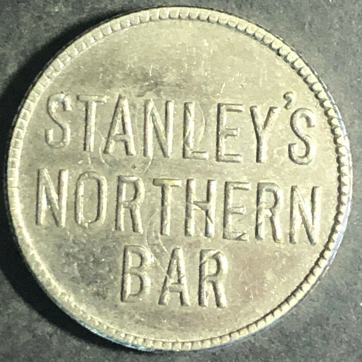 Vintage 20mm Brass / WM "Stanley's Northern Bar" Token (St. Paul MN)