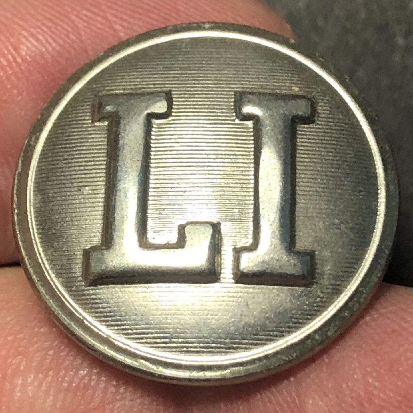 Long Island Railroad "LI" Brass Uniform Button - 3/4" Waterbury CO's CONN