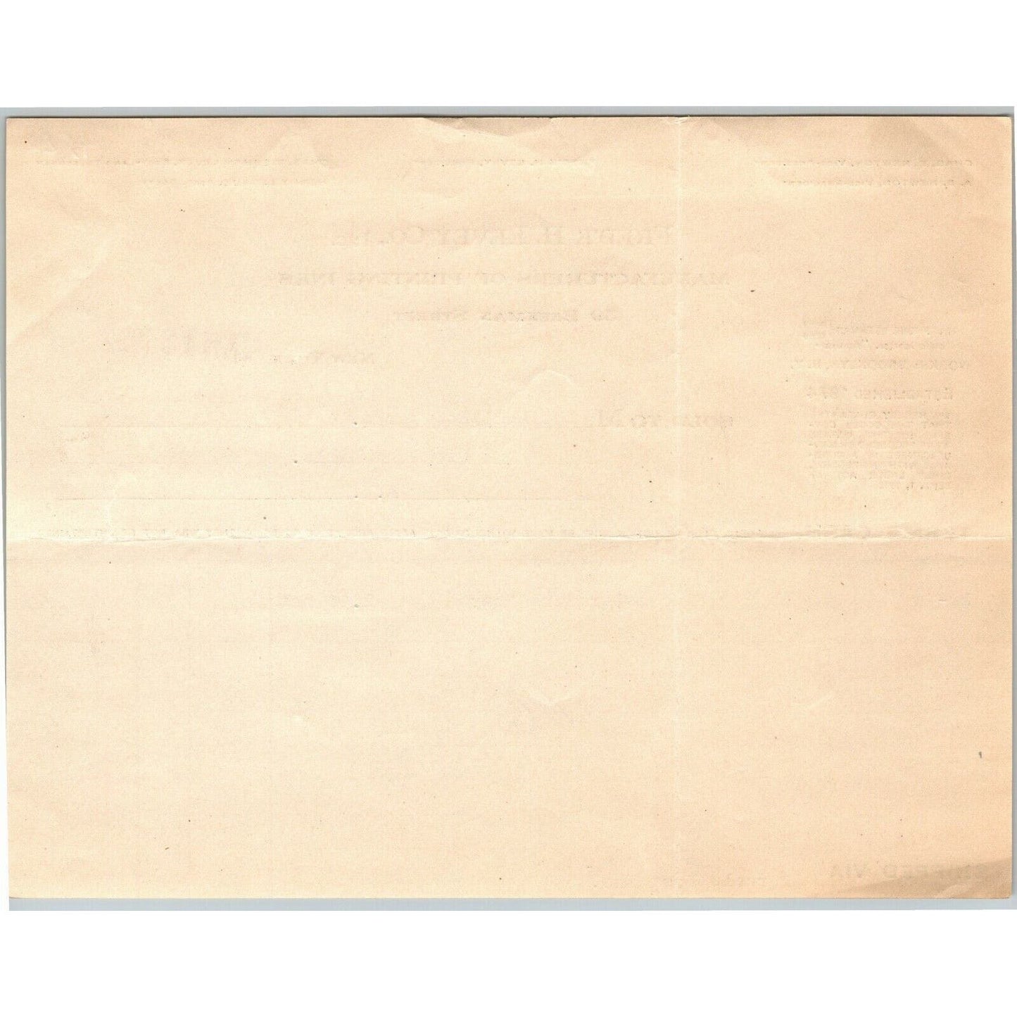 1922 NY, NY Letterhead Frederick H. Levey Co. Printing Inks Beekman St.