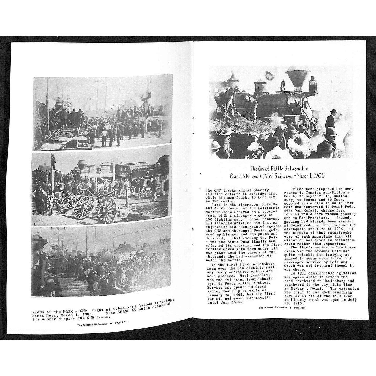 Northern CA Railroad Club's "The Western Railroader" May 1952 Vol. 15 No. 4 16pp