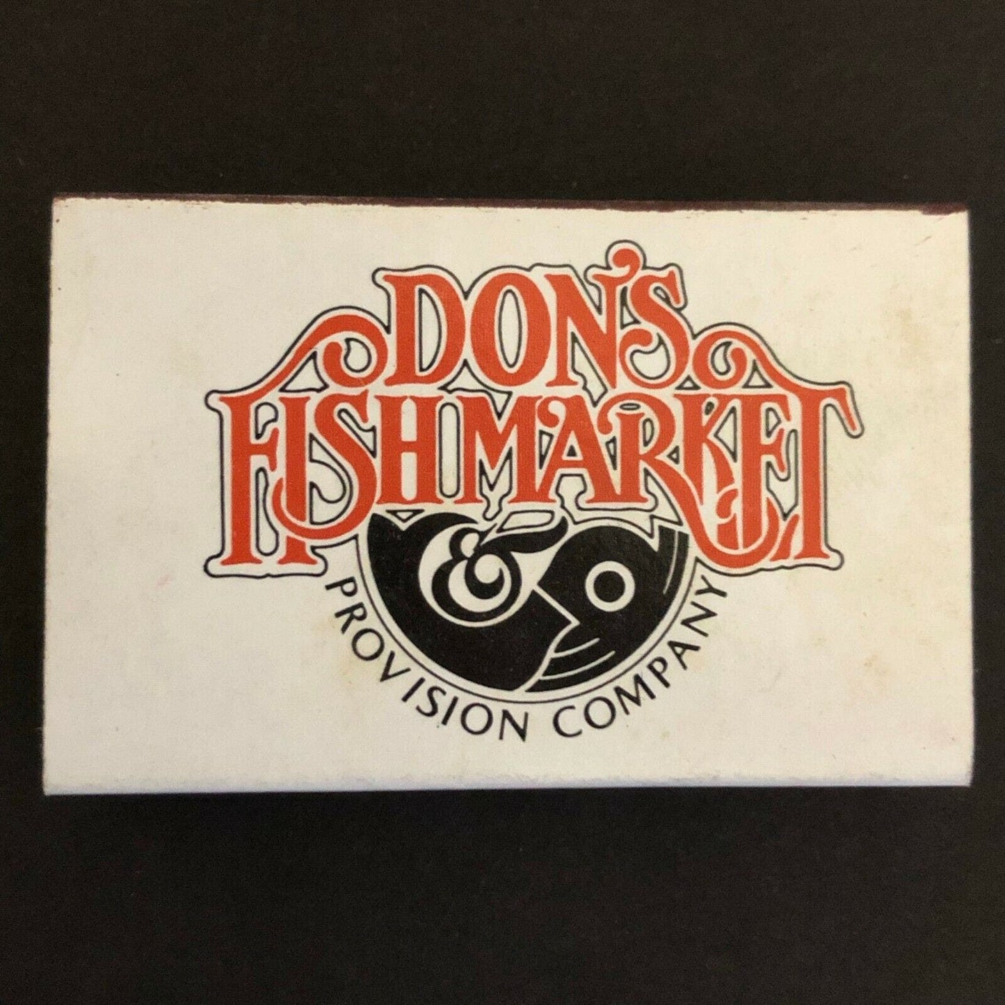 c1970's-80's Wooden Matchbox Matchbook "Don's Fishmarket" Rocky River, OH
