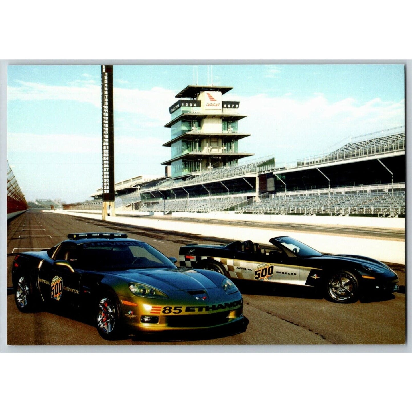 c2008 Indy 500 - Pace Cars - Motor Speedway NOS 4" x 5 3/4" Postcard