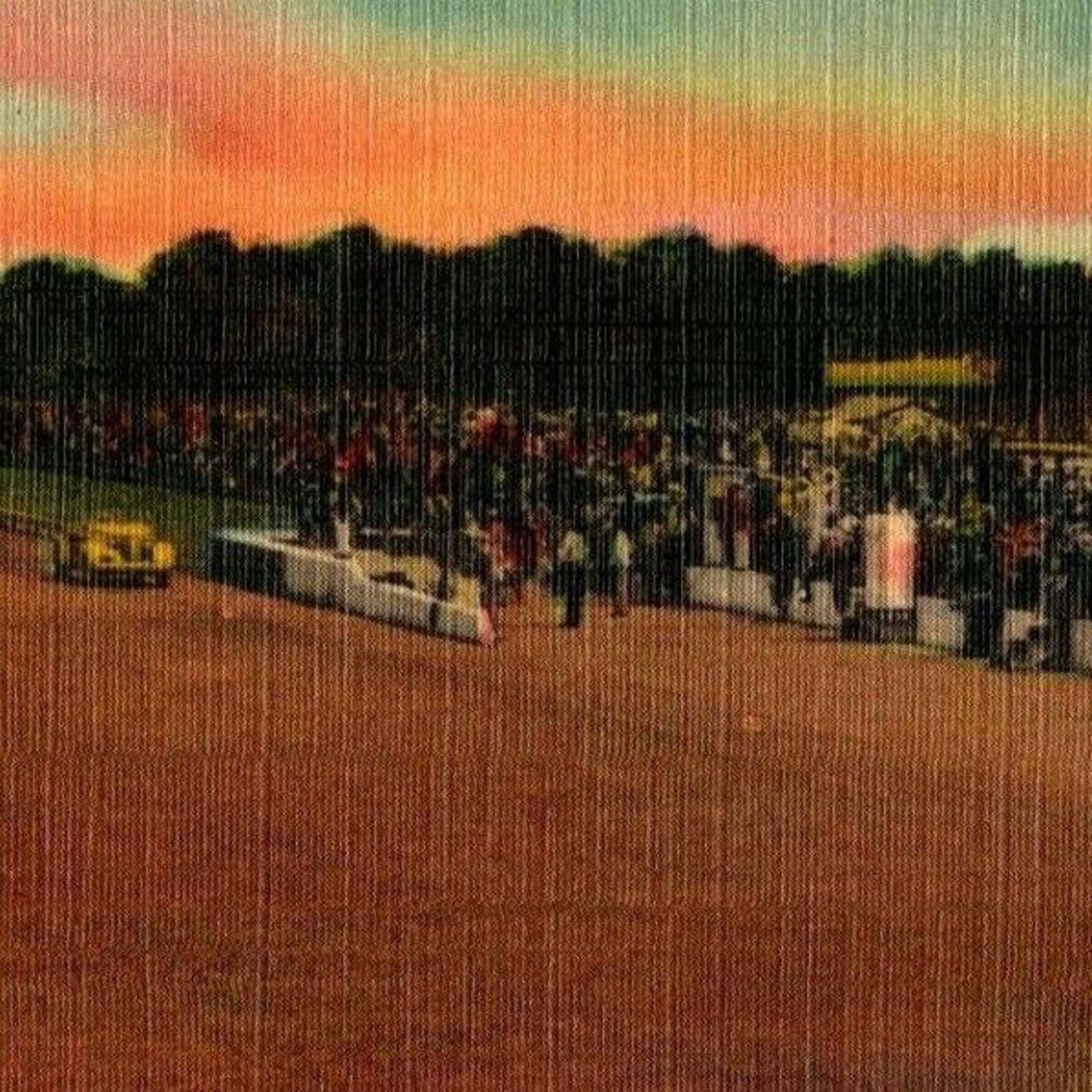 Indy 500 Linen Postcard 1938 Unposted VGC "The Greatest Automotive Race Course"