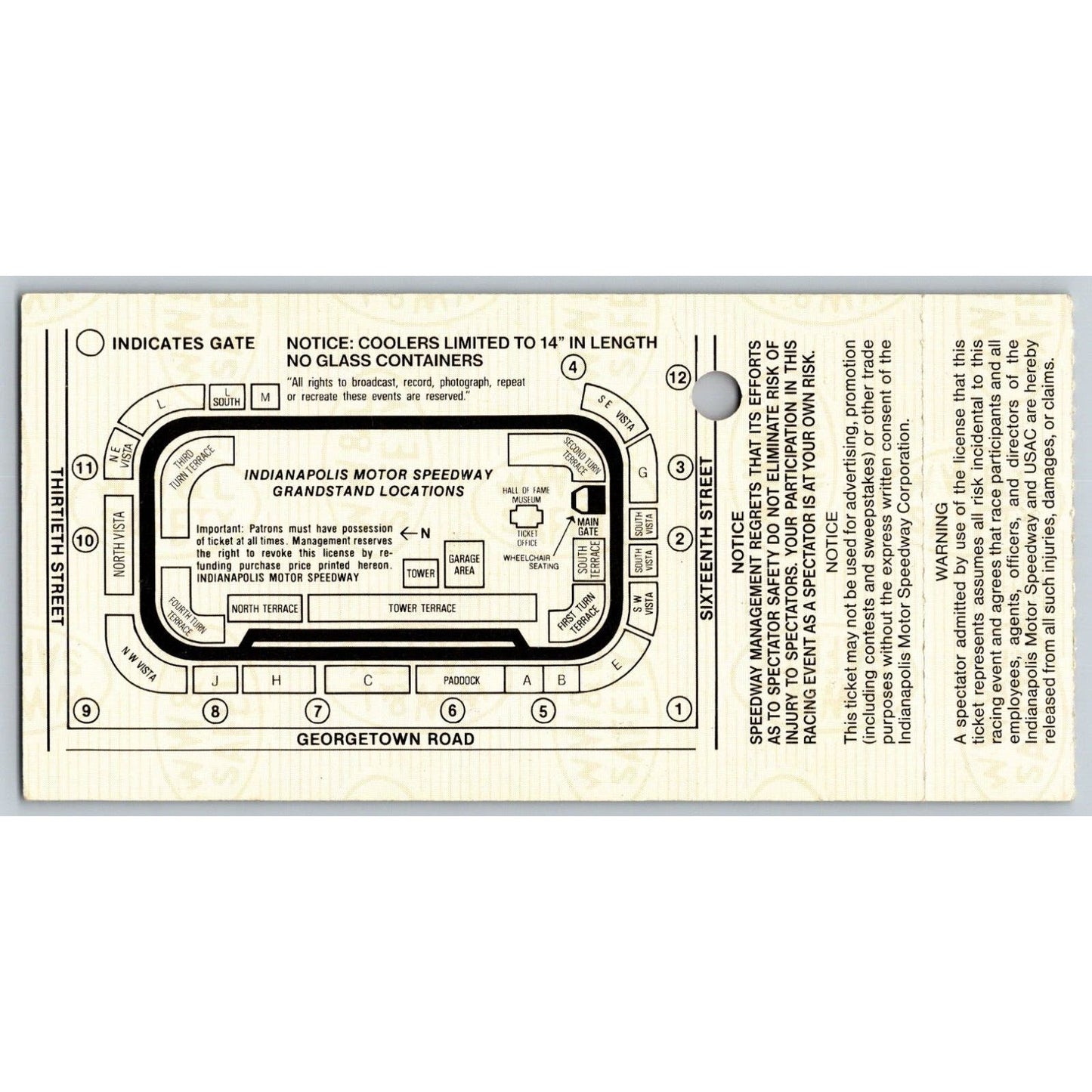 1994 Indianapolis 500 Ticket Stub Racing IMS Emerson Fittipaldi - seat 1