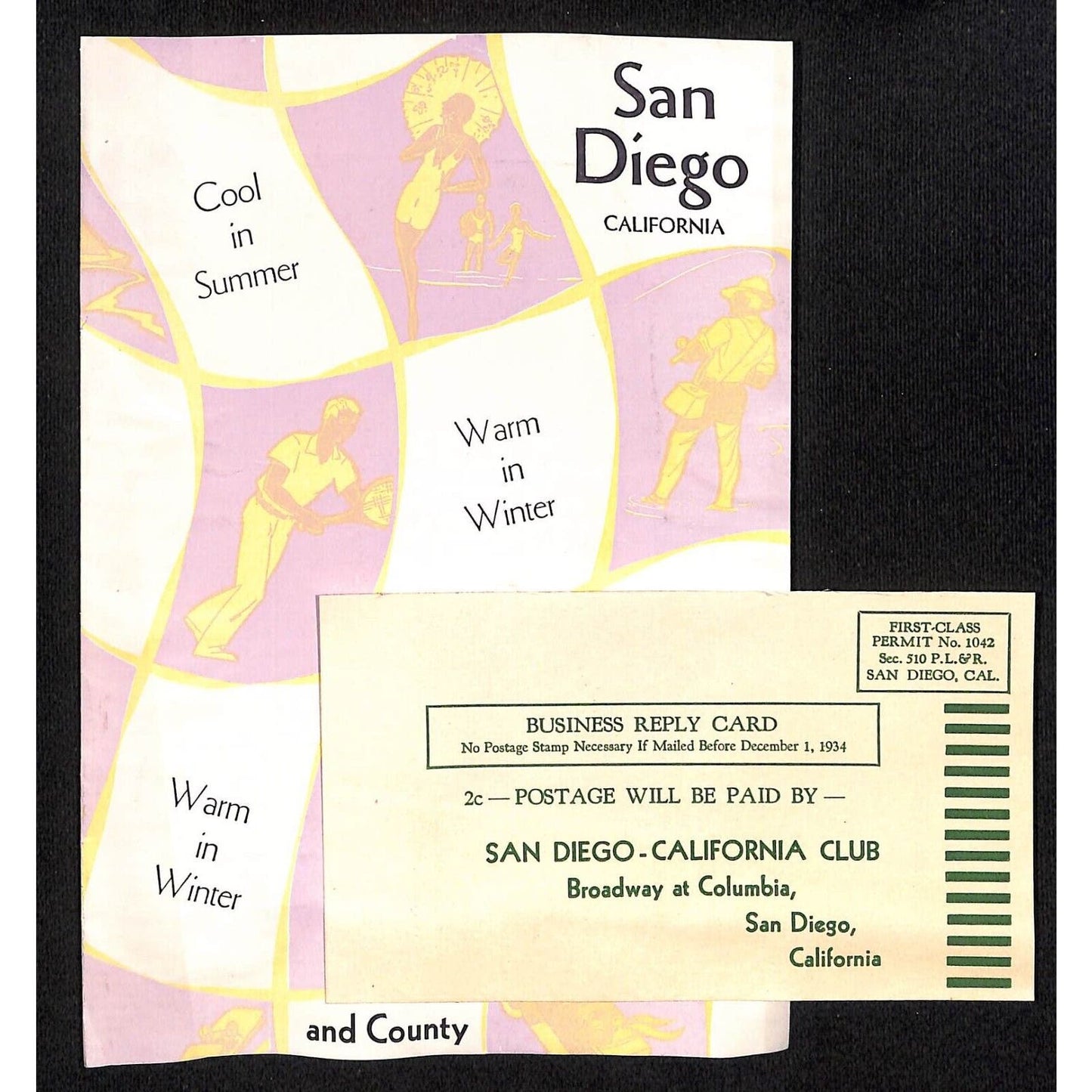 San Diego City and County Brochure c1934 / Chicago World's Fair*