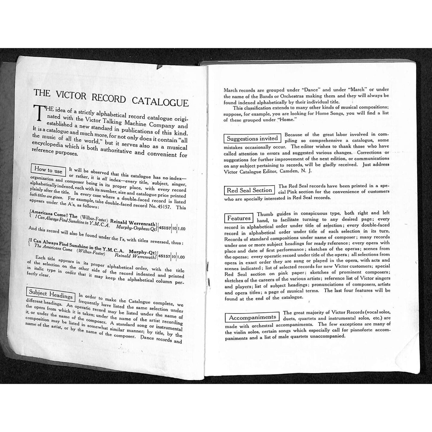 1922 Catalogue of Victor Records Talking Machine 200+pp w/ Red Seal Section