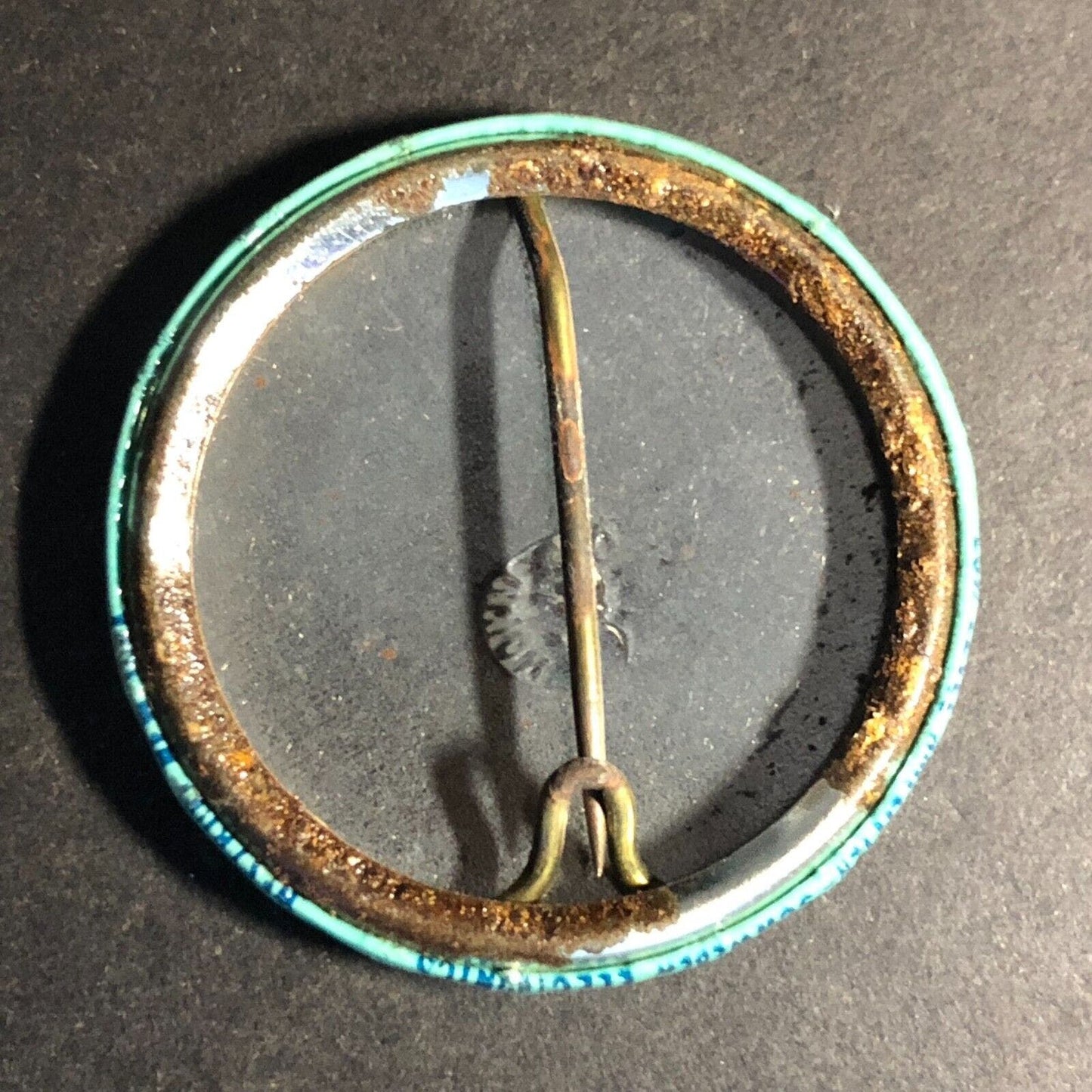 Mystery (Company Logo ?) Vintage Steel Pinback Button c1960's-70's
