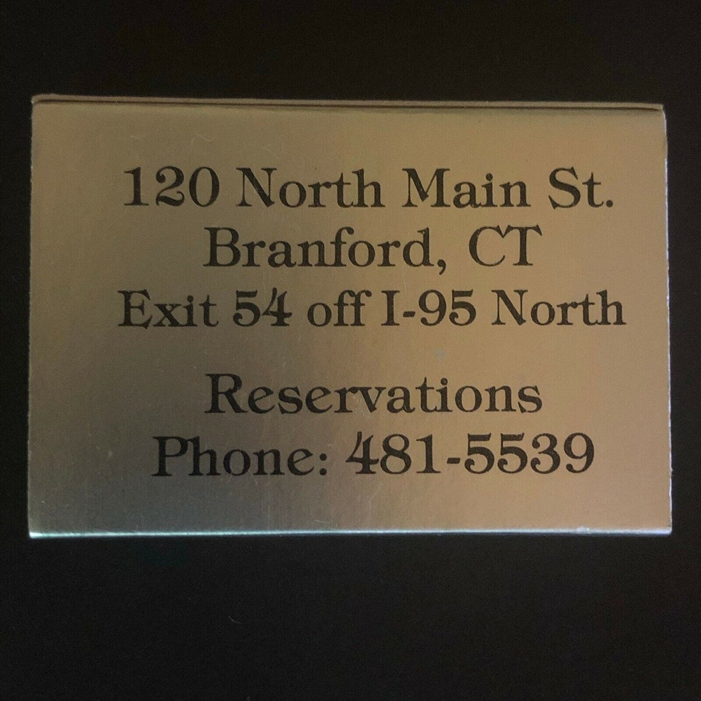 c1970's-80's Wooden Matchbox Matchbook "Tandom's Fine Restaurant" Branford, CT