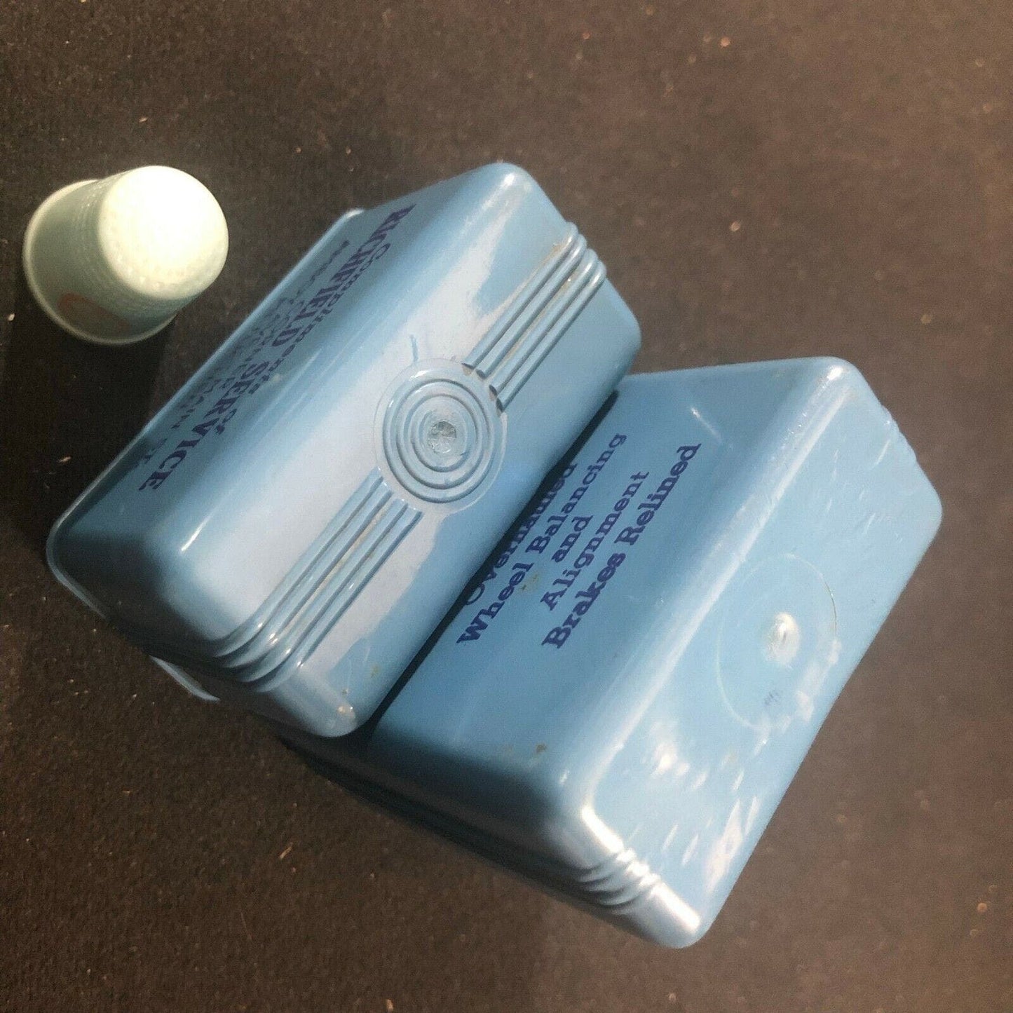 Vintage c1940's-50's Richfield Service Plastic Storage Box Metuchen, NJ Deco