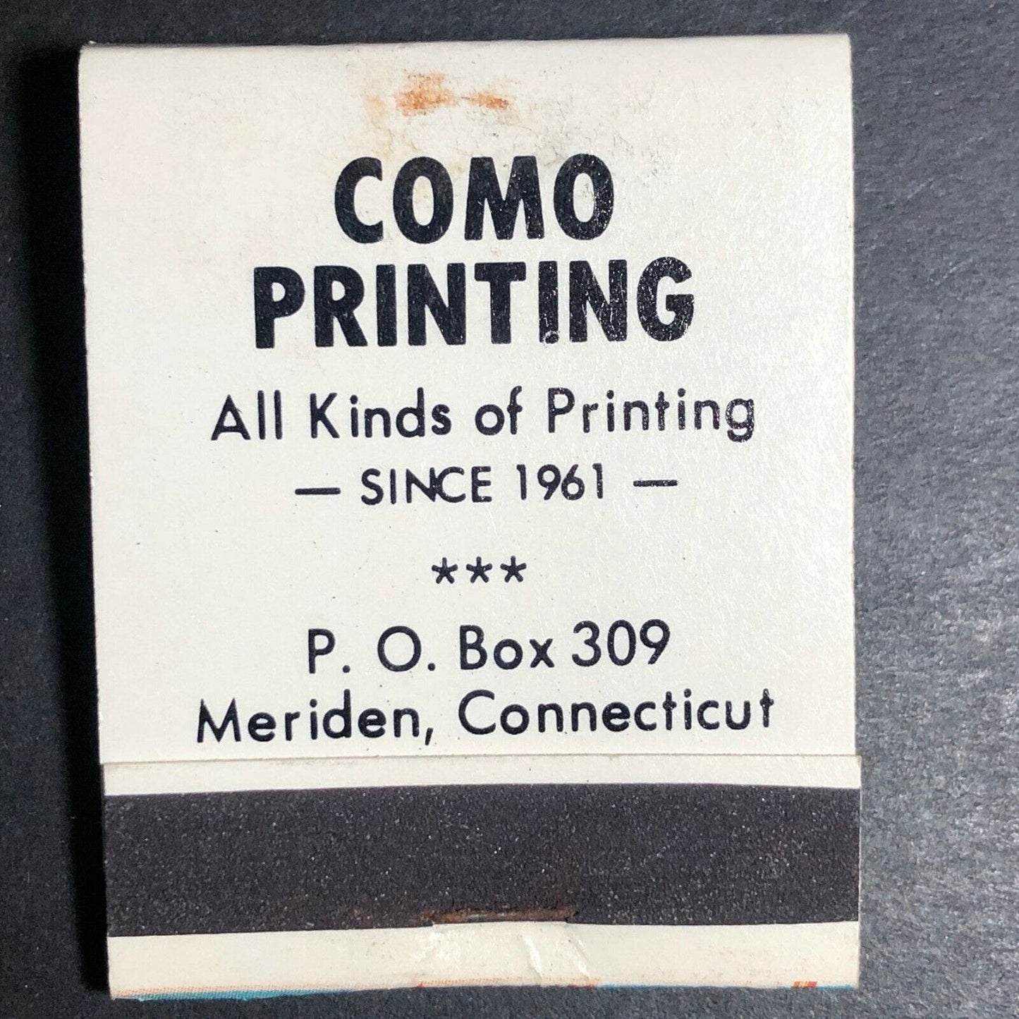 1970's Full Matchbook Flag / Statue of Liberty "Como Printing" Meriden. CT