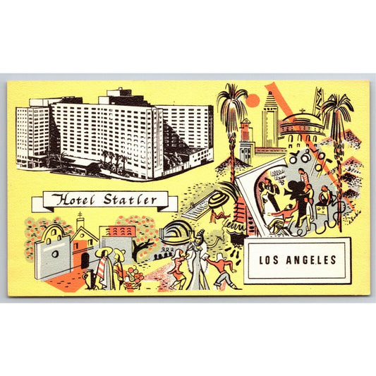 New Hotel Statler Los Angeles Postcard NP (Hotel Opened in 1952)