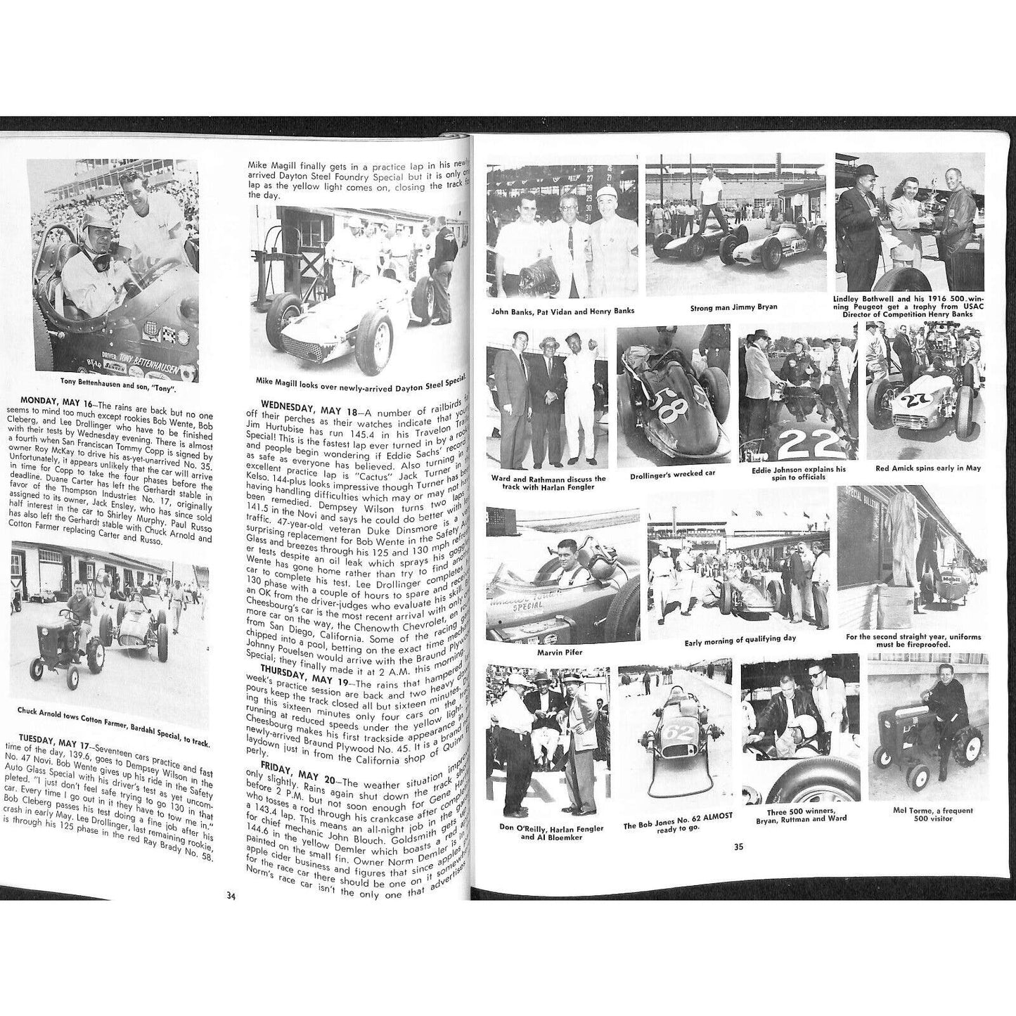 1960 Indy 500 Floyd Clymer's Indianapolis Yearbook IMS 136pp - VGC