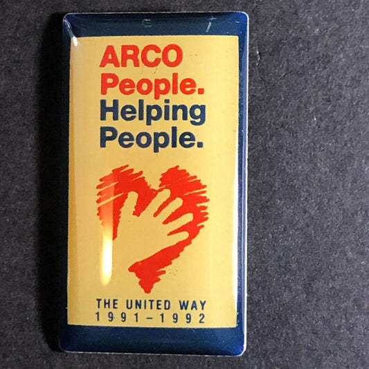 1991-92 ARCO / United Way Enameled lapel Pin - "ARCO People. Helping People"