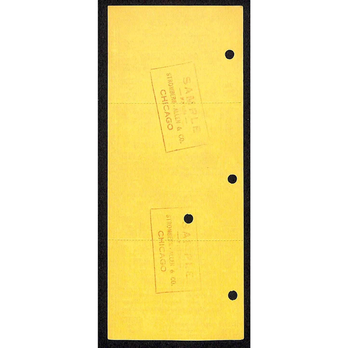 Illinois Central Railroad Unnumbered SAMPLE R/T Ticket Carbondale