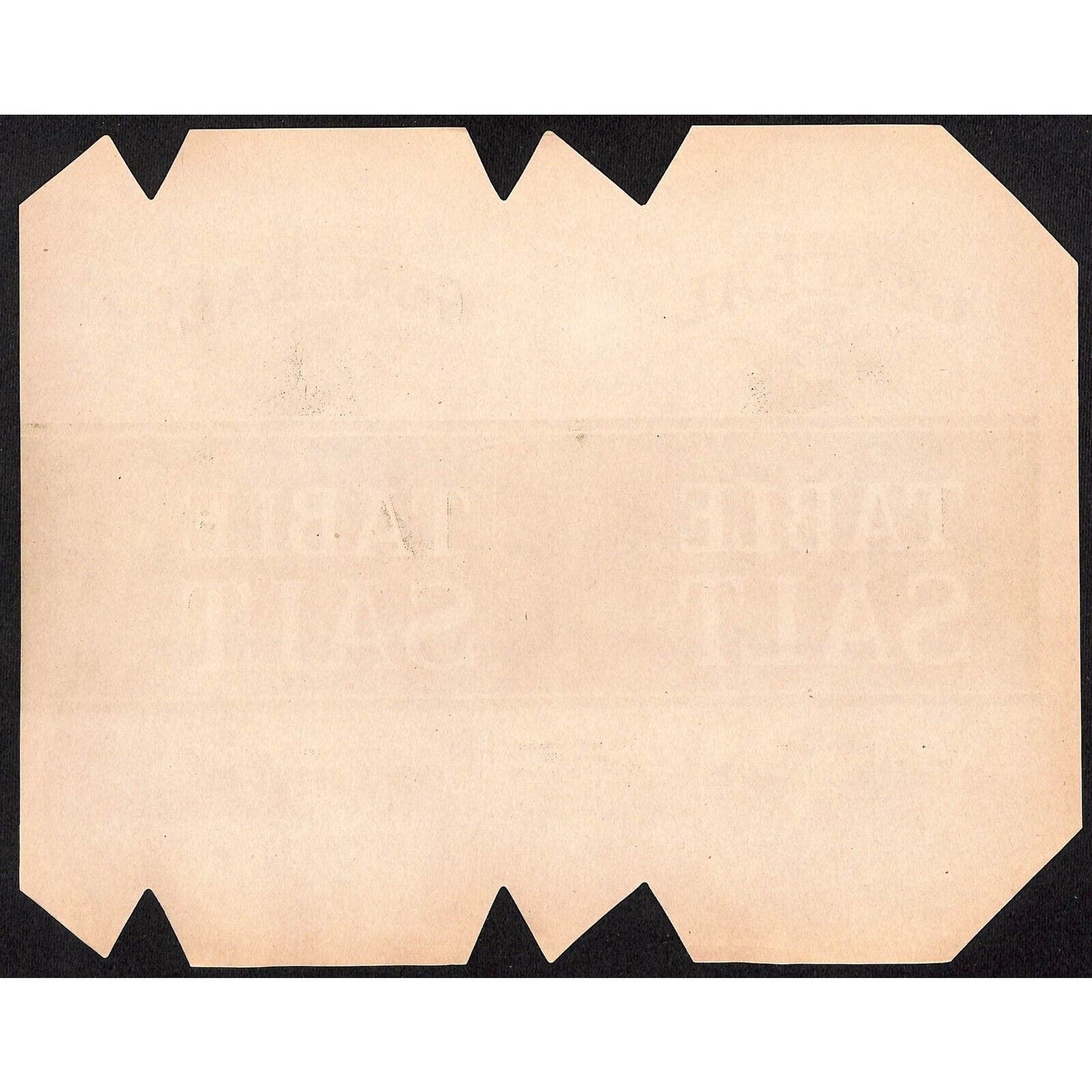 General Brand Table Salt Paper Label c1930's General Grocer St. Louis Scarce