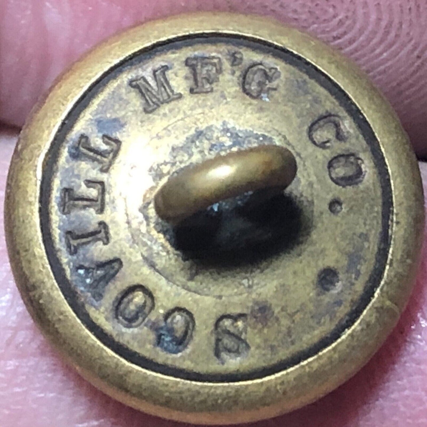 Lackawanna Railroad Brass Uniform Button 1/2" Convex Scovill