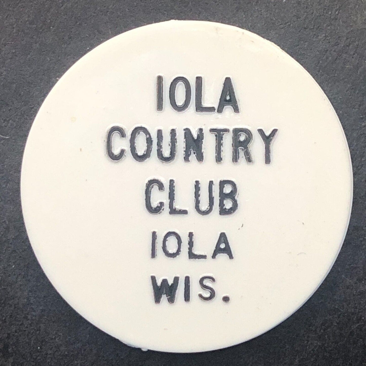 Iola Country Club WI Plastic 50¢ Trade Token 28mm - c1960's-70's