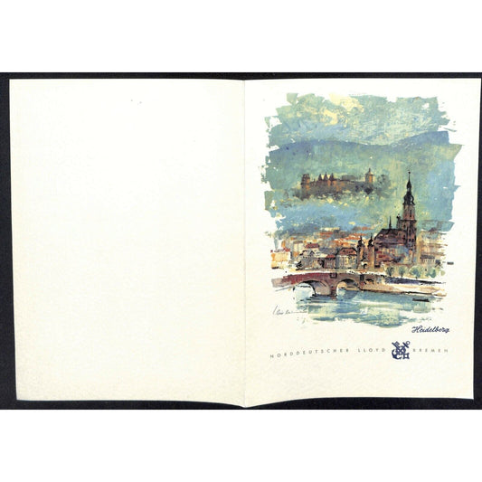 1964 North German Lloyd Bremen Cruise Line Dinner Menu Mar 7