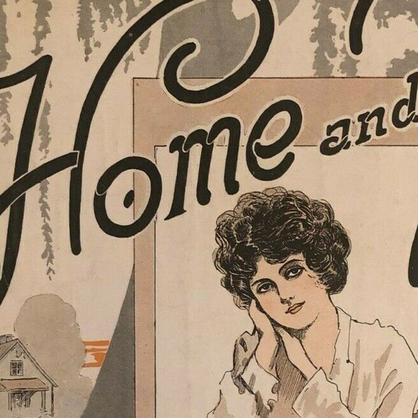 Vintage 1919 Sheet Music "Home and You" Ring-Hager