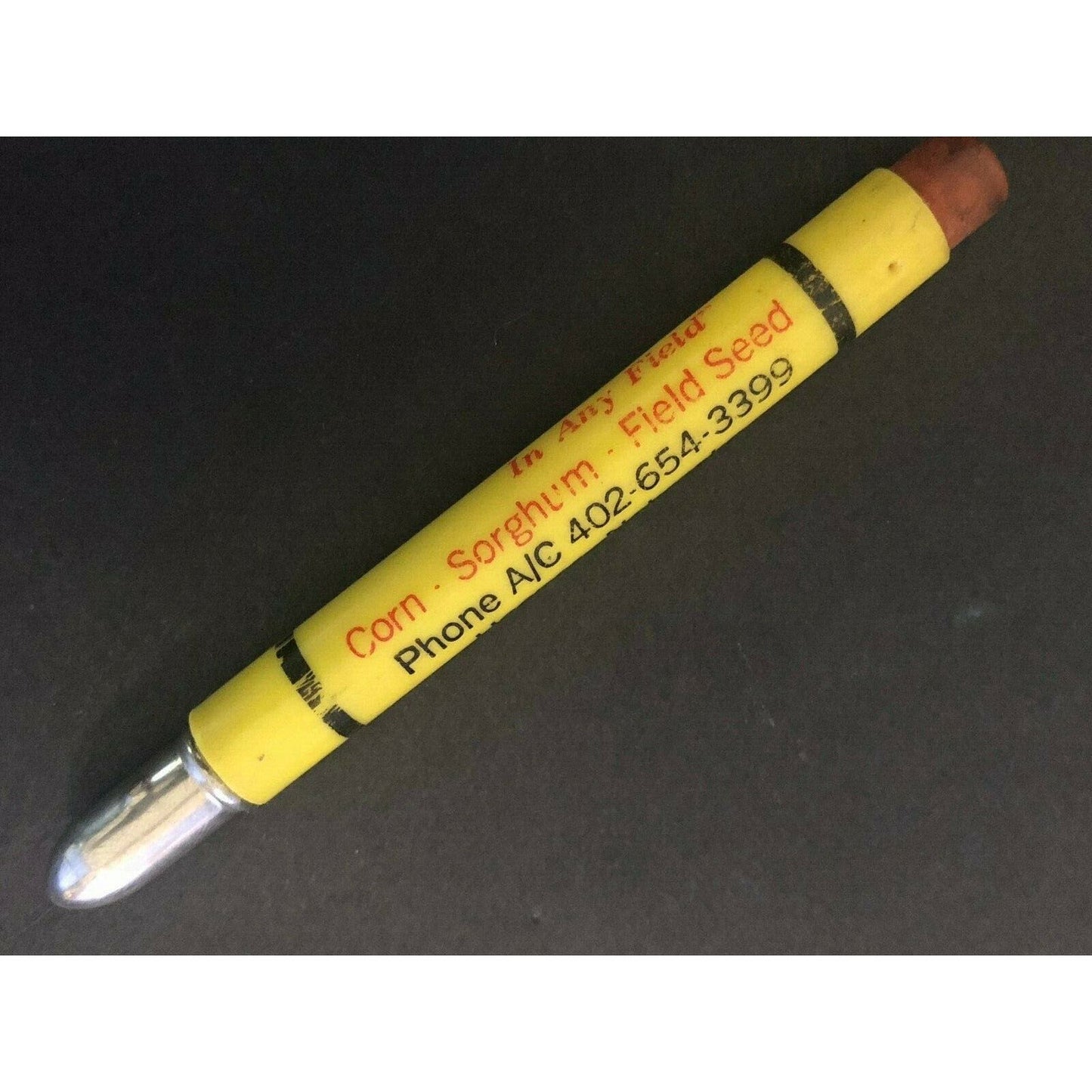 c1940's-50's Hoegemeyer Hybrids Feed Seed Hooper, NE Advertising Bullet Pencil