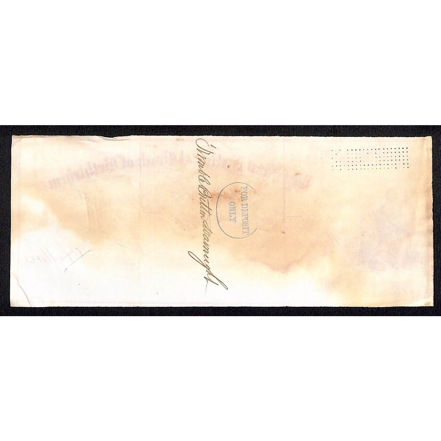 Bethlehem, PA 1873 First National Bank of Bethlehem w/ Tax Stamp & Vignette