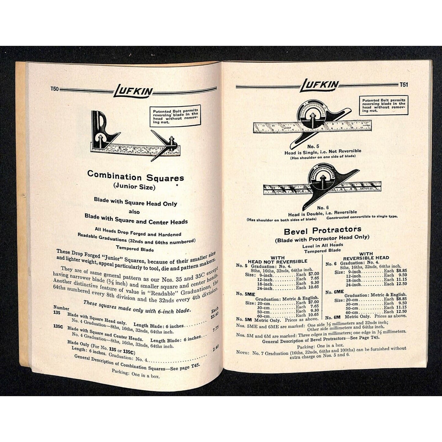 c1950 Lufkin Rule Precision Tools Catalog No. 7 144pp. Mid-City Hardware Chicago