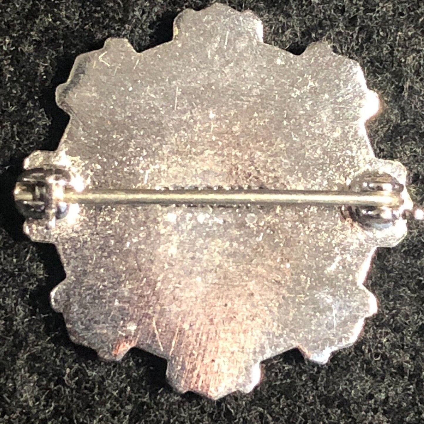 Vintage Hospital Auxiliary Enameled Pinback Lapel Pin - Sterling