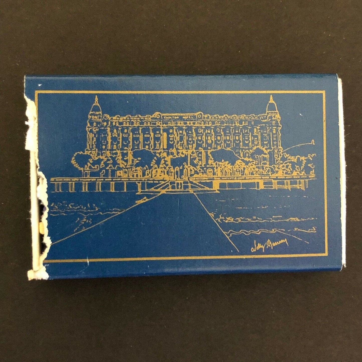 c1970's-80's Wooden Matchbox Matchbook - Carlton Inter Continental Cannes