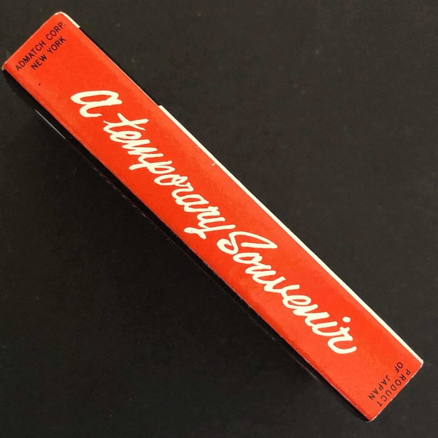 c1960's-70's Wooden Matchbox Matchbook - "For Our Matchless Friends" - White