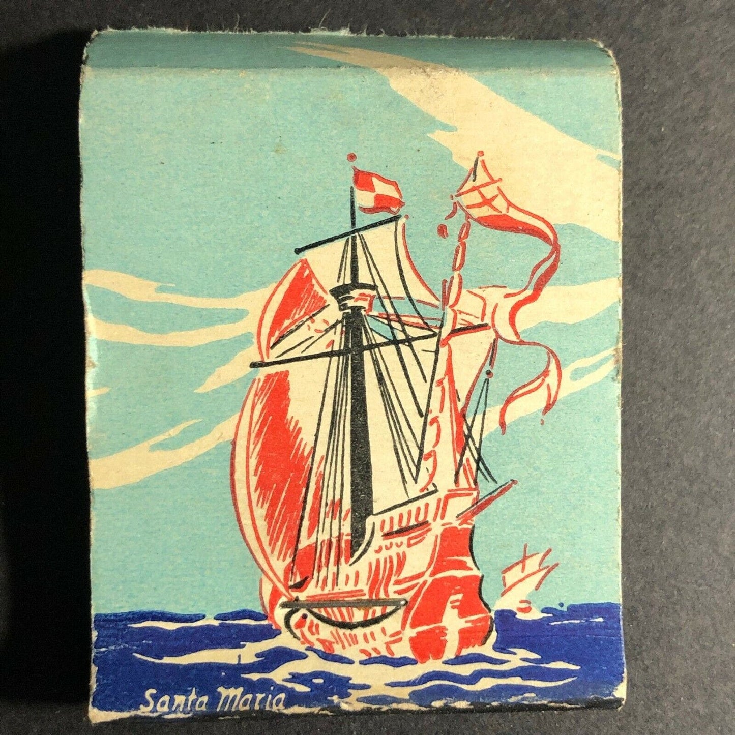 Scarce c1930-40's Full Bottom Strike "Romance of Ships" Matchbook Clipper