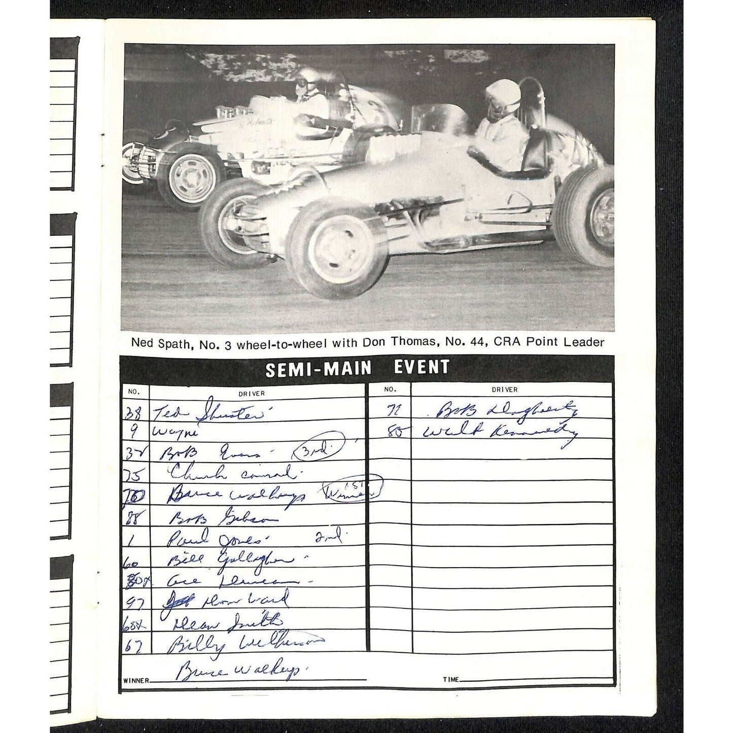 Scarce 1966 Sprint Car Auto Racing CRA Program Ascot Park 16pp.