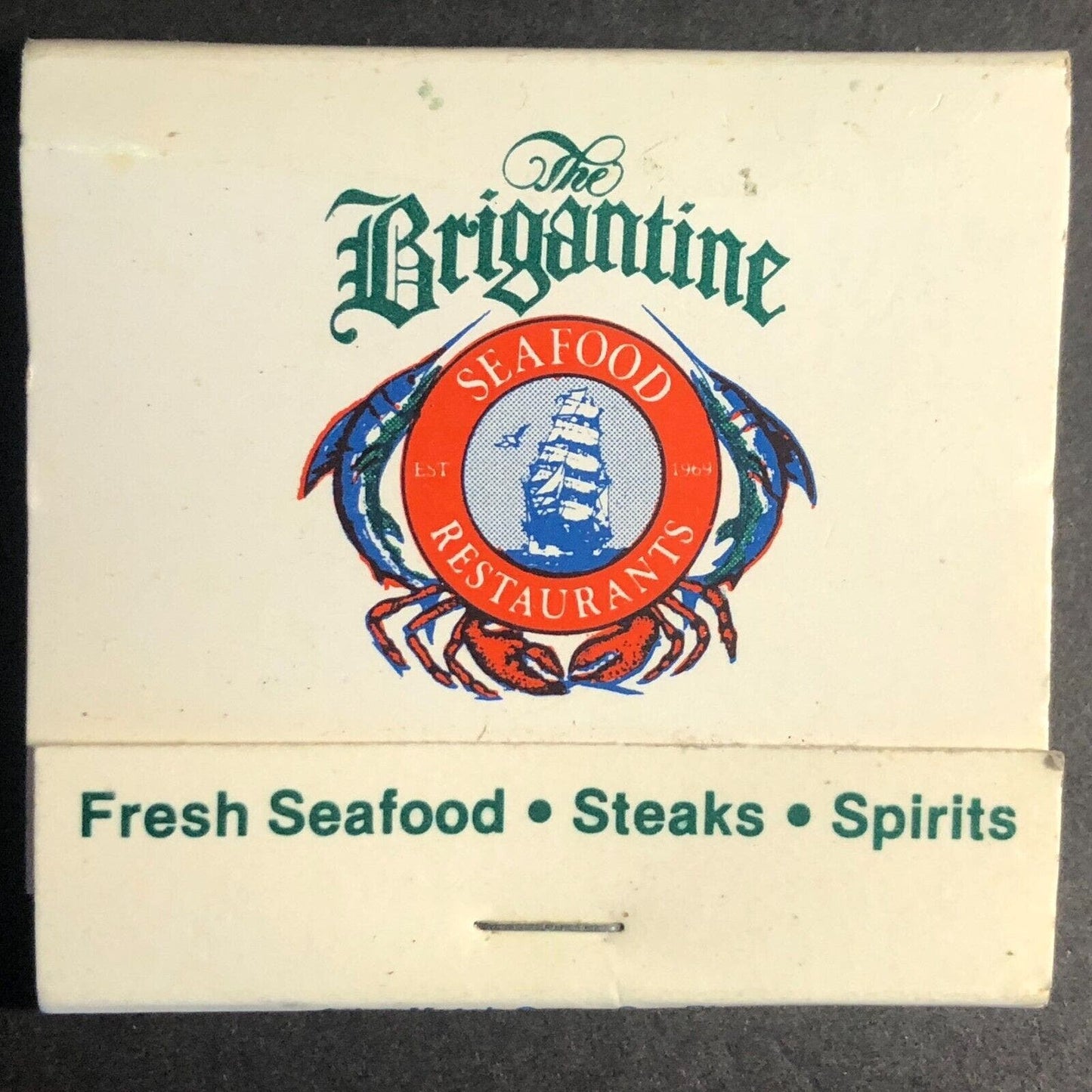 Brigantine Seafood / Miguel's Restaurant Full Matchbook c1980's VGC