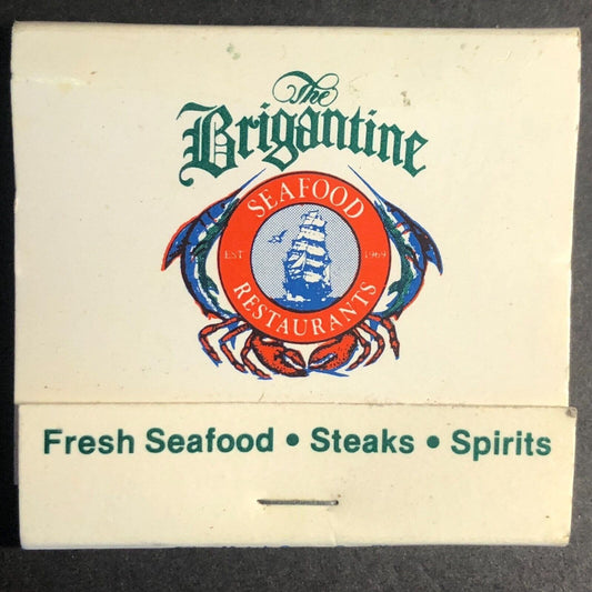 Brigantine Seafood / Miguel's Restaurant Full Matchbook c1980's VGC