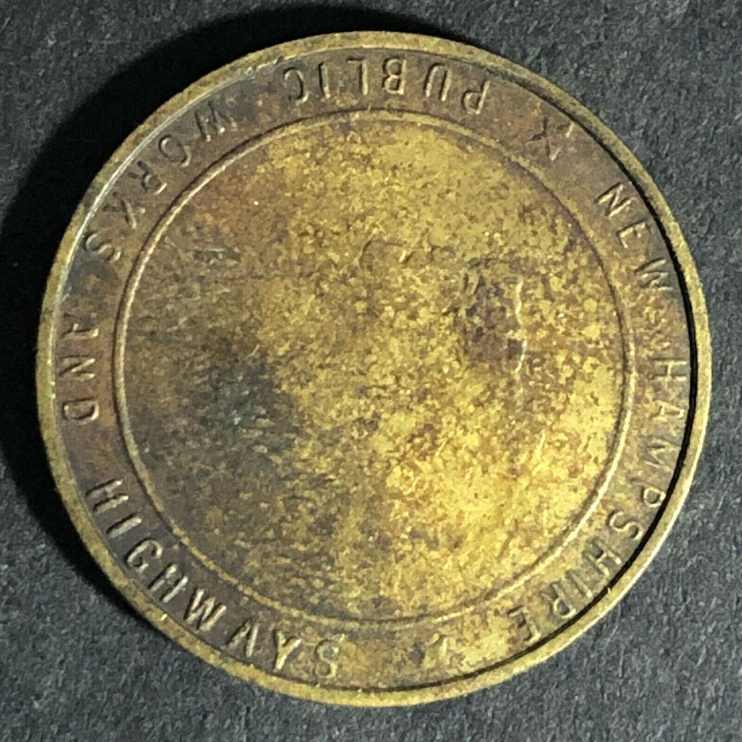 New Hampshire Public Works and Highways Transit Token 23mm