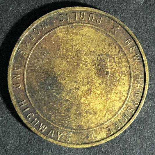 New Hampshire Public Works and Highways Transit Token 23mm