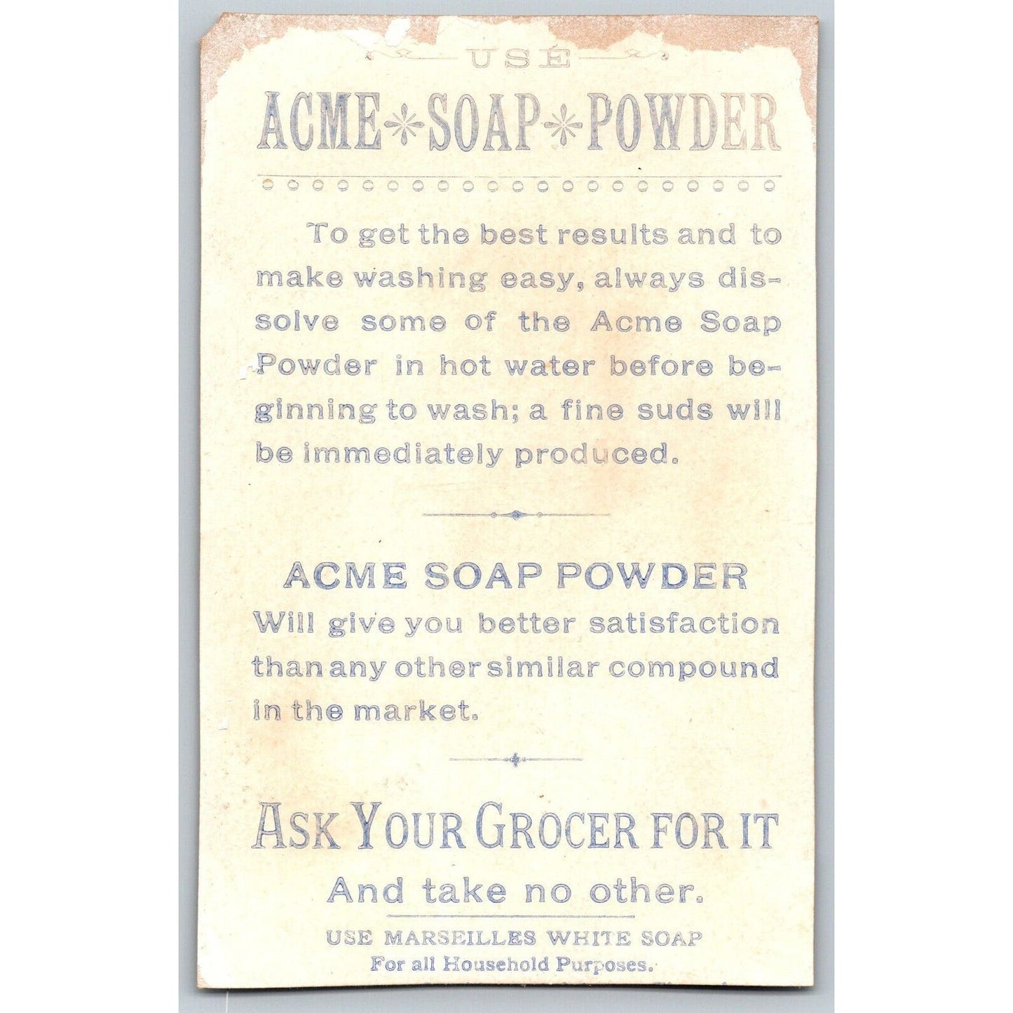 Lautz Bros. & Co. White Soap Victorian Trade Card Girl in Sits / Thinks Outdoors