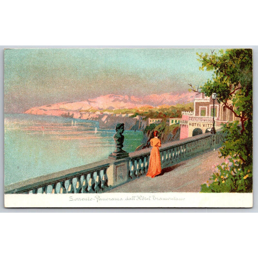 Italian Postcard Sorrento Panorama from the Hotel Tramontano 1901-1907 NP VGC