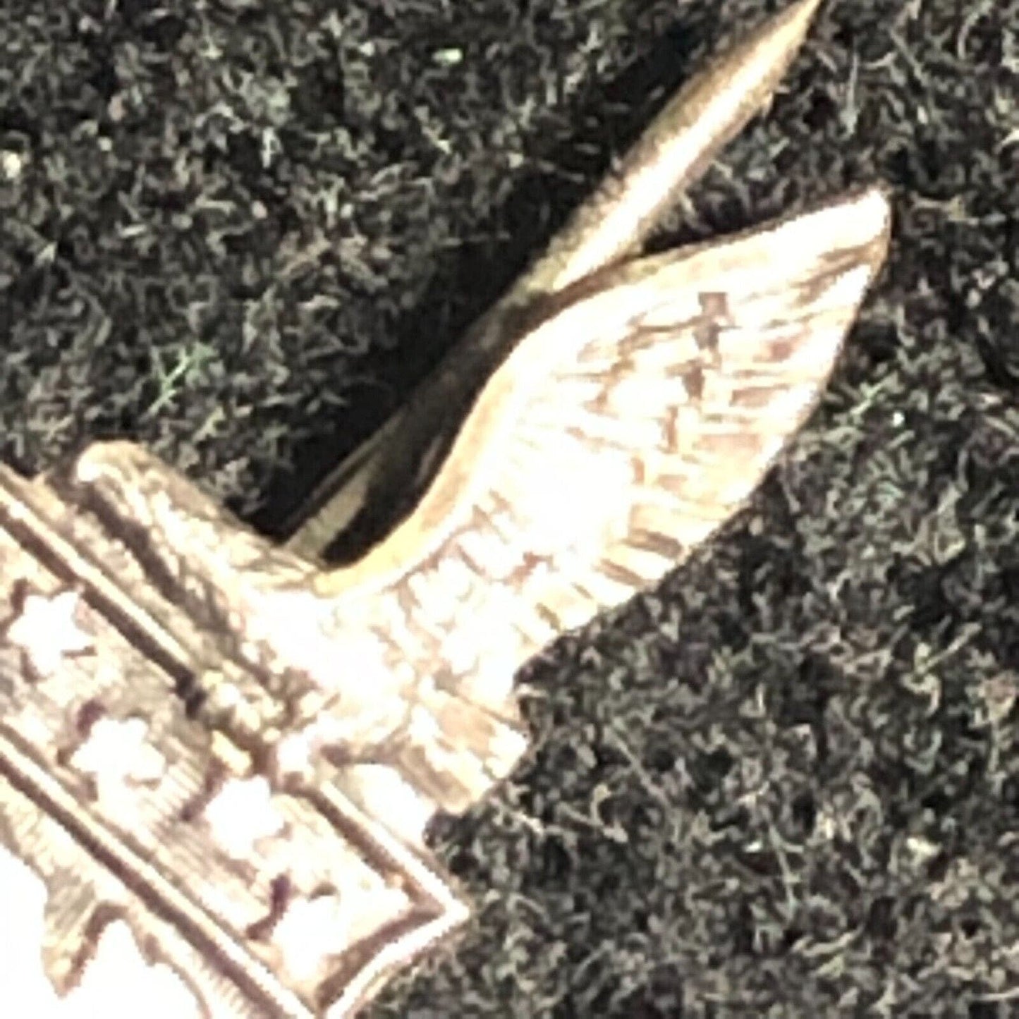 Vintage V Victory Stars Eagle US WWII-Era? Lapel Pin Pinback - Sterling