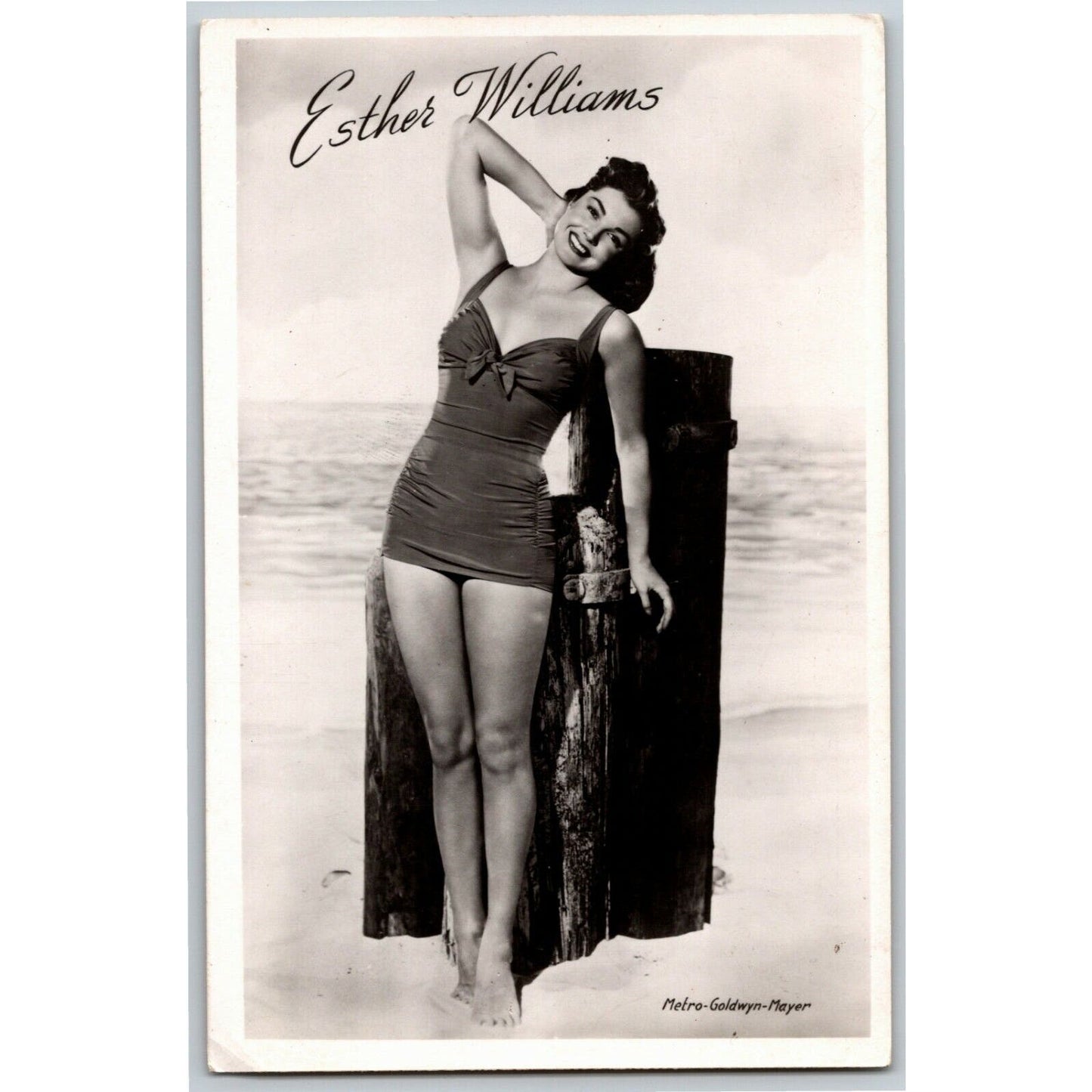 Esther Williams MGM Dutch RPPC Postcard - Ken Prag Collection - VGC