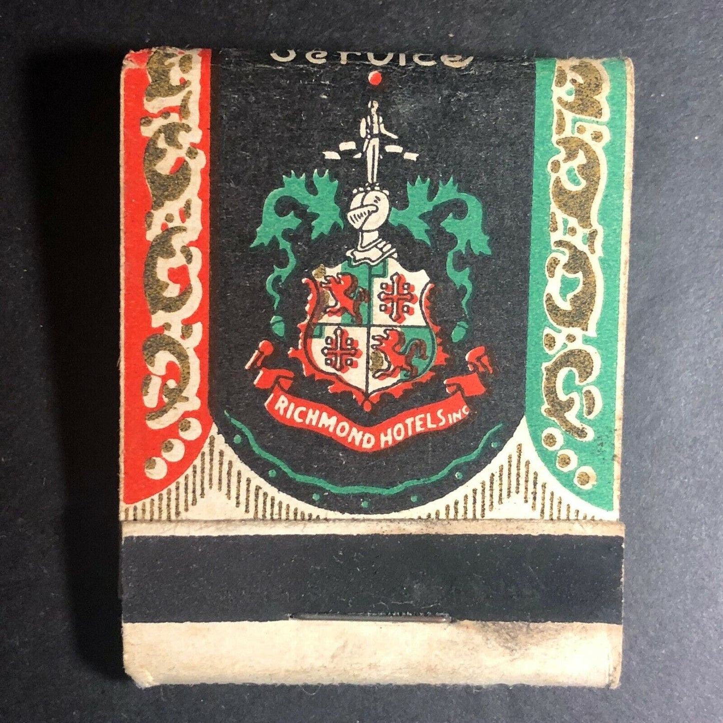 Scarce 40's Full Matchbook "Richmond Hotels" Richmond, VA