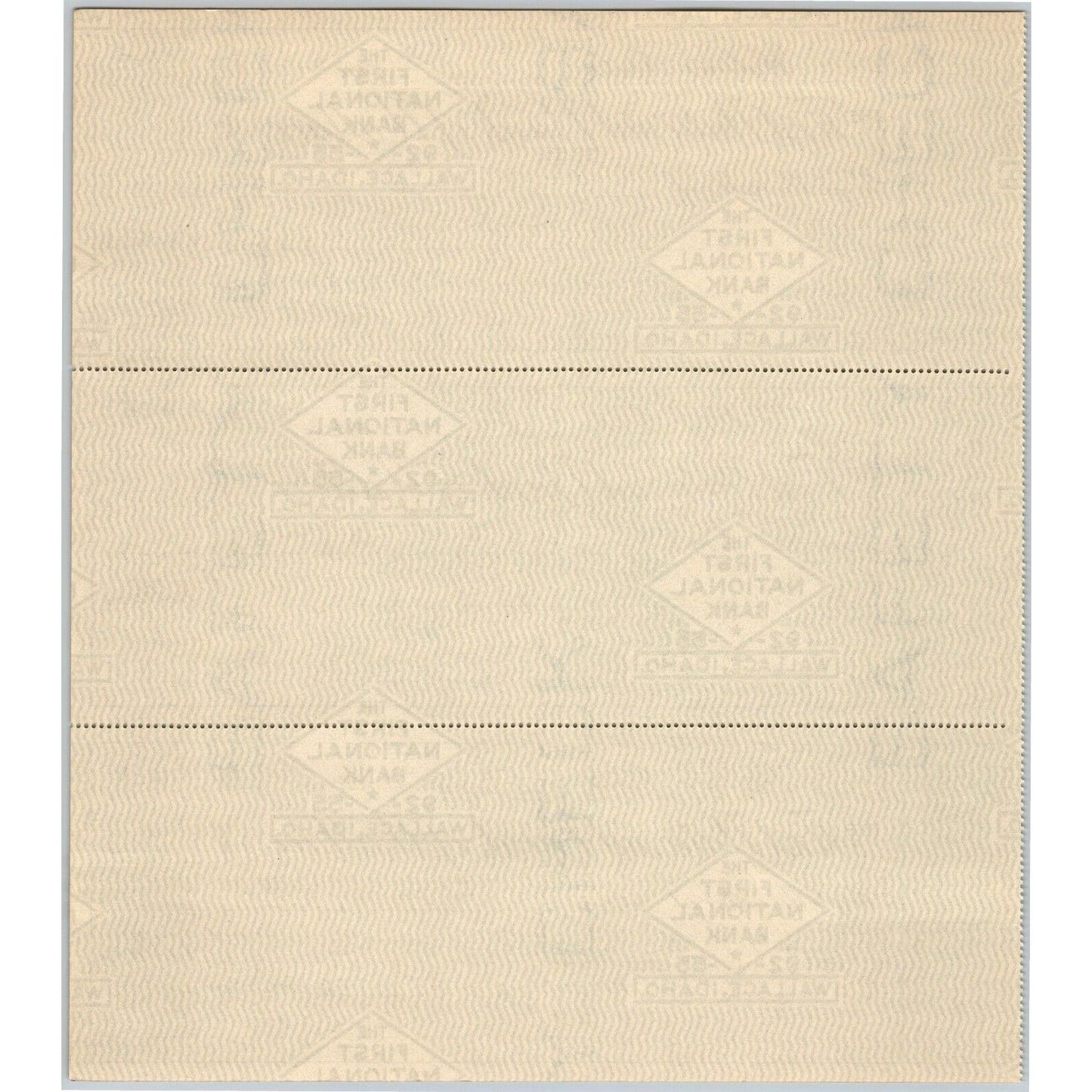 Wilbur Mining Company Wallace, ID First National Bank Check Sheet 1920 - 1929