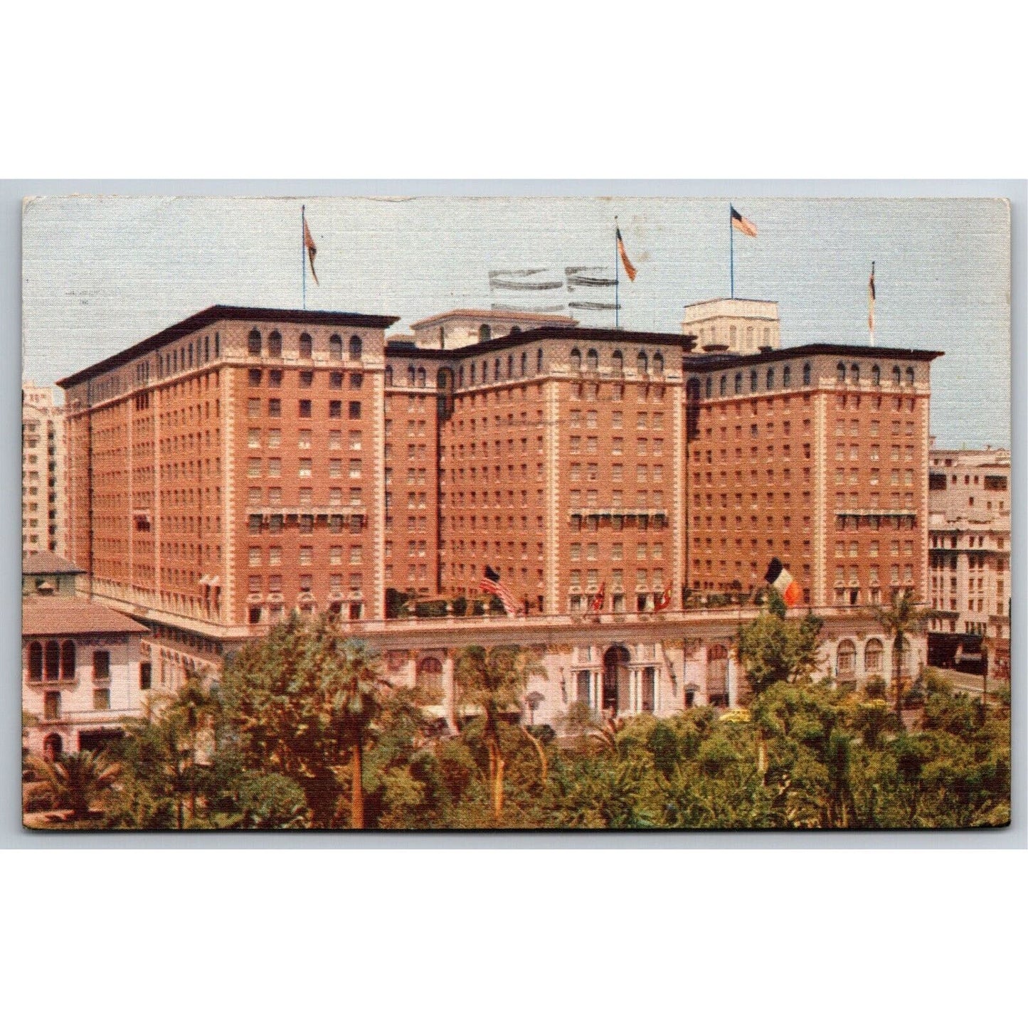 The Biltmore Hotel Linen Postcard PM 1944 VGC