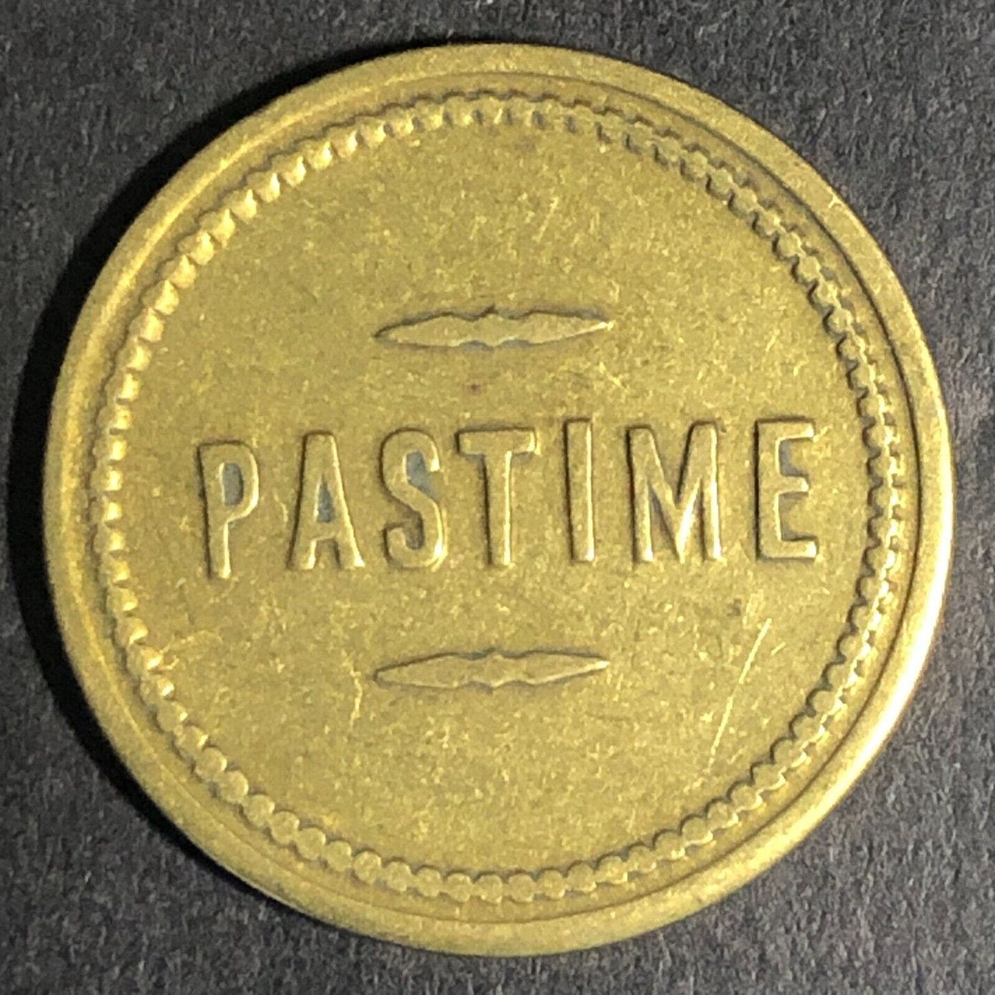 Pastime "P" Brass Trade Token 22.52mm Maverick