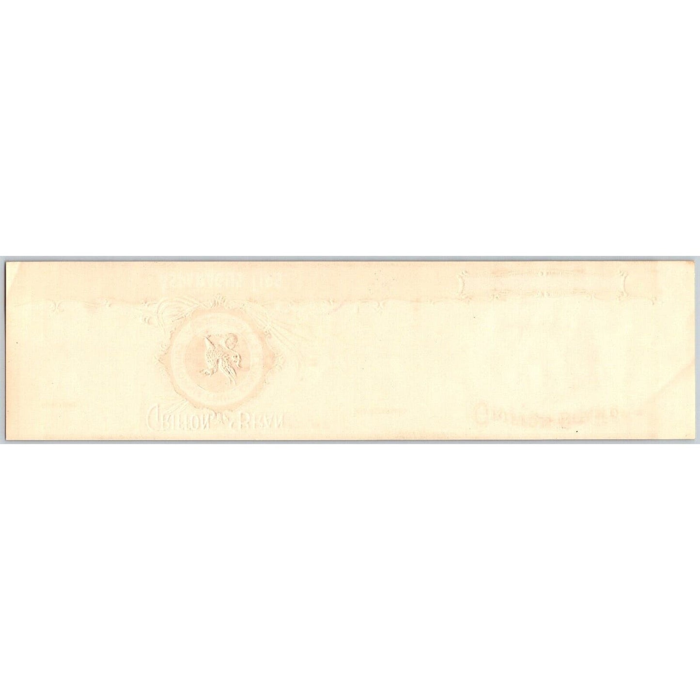 Griffon Asparagus Tips Paper Can Label Embossed Gold Ink c1920's Scarce