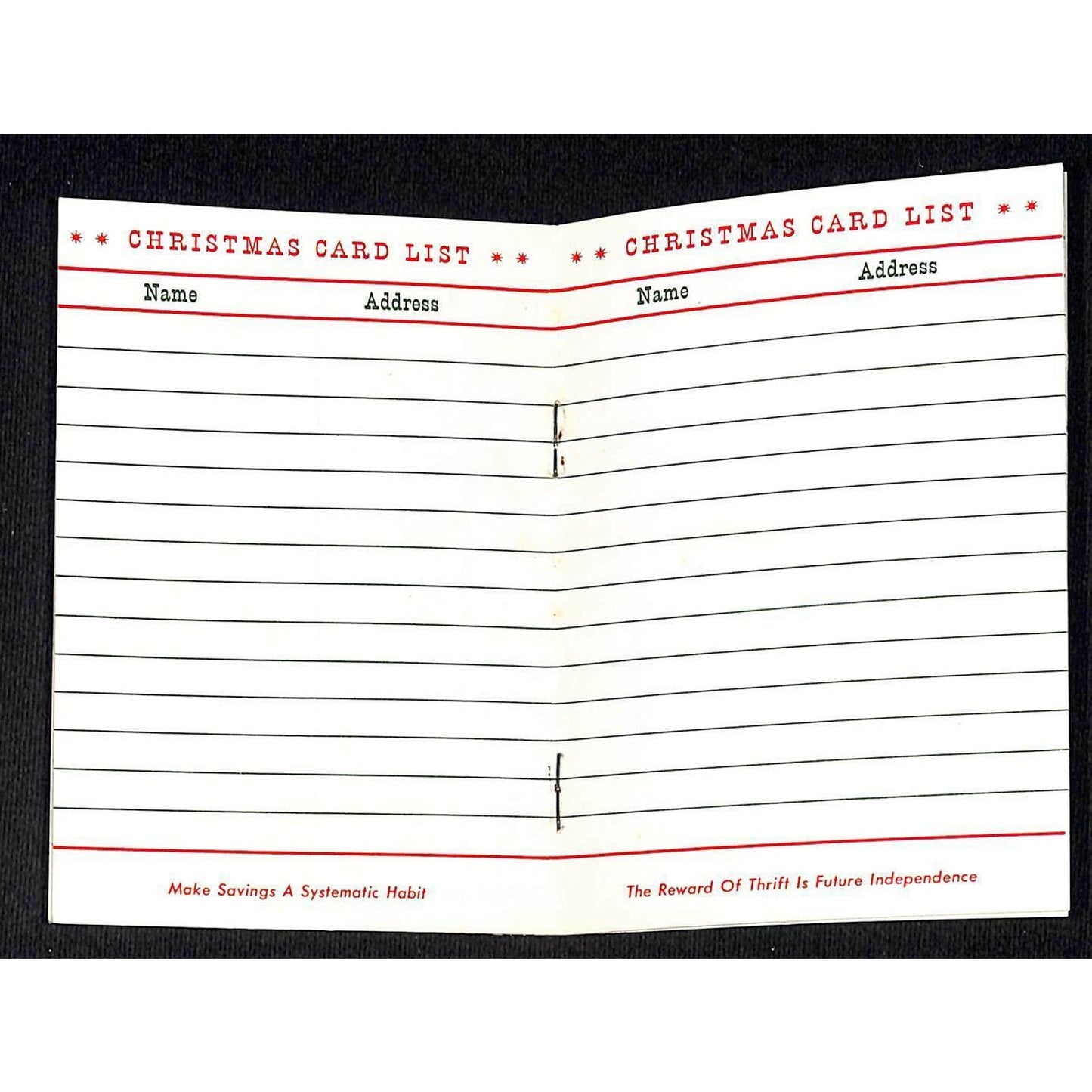 c1950's Society for Savings Bank's Christmas Club Gift List Booklet Cleveland