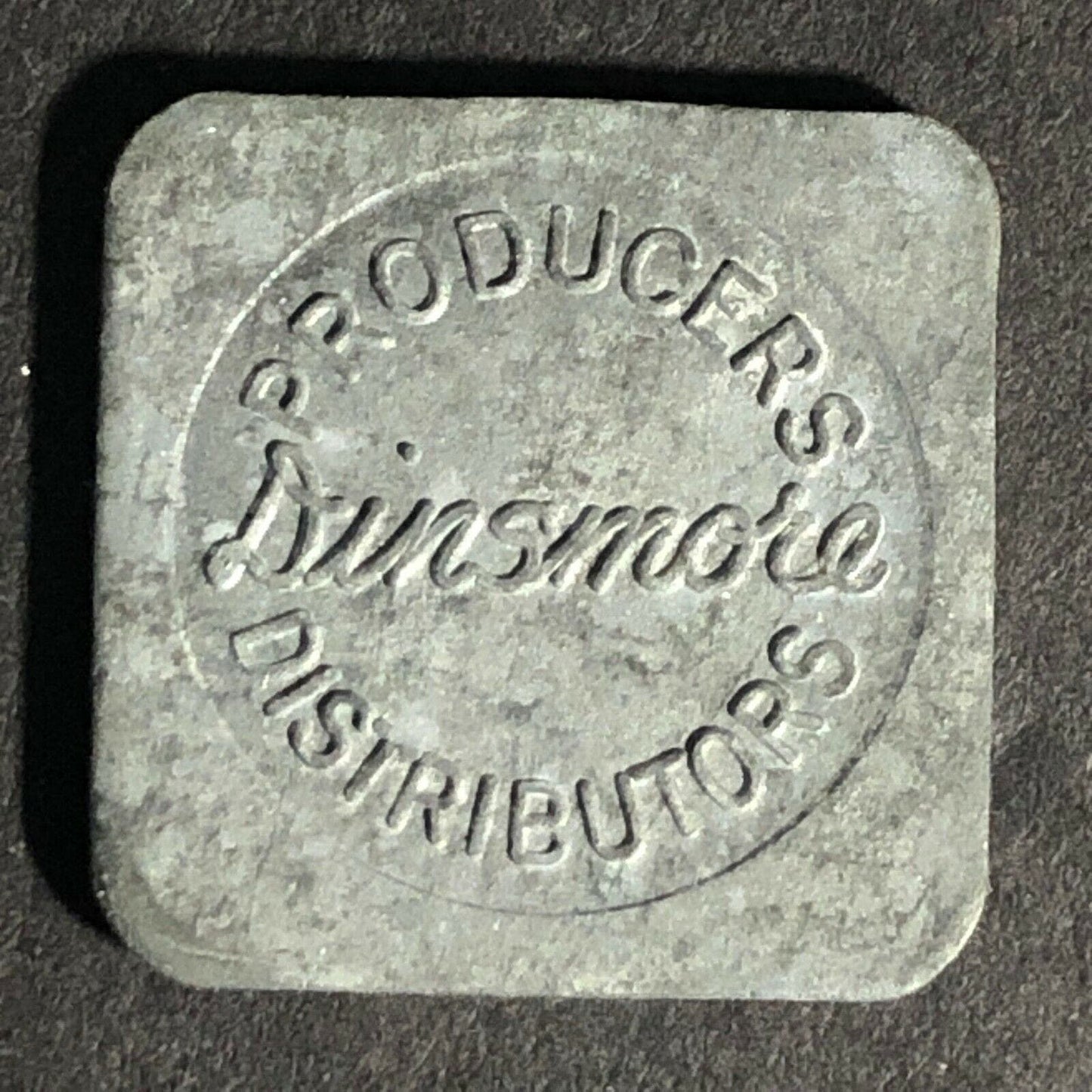 (Jacksonville, FL) Dinsmore (Dairy) 1 Quart Pasteurized Milk Token 18.8mm Zinc