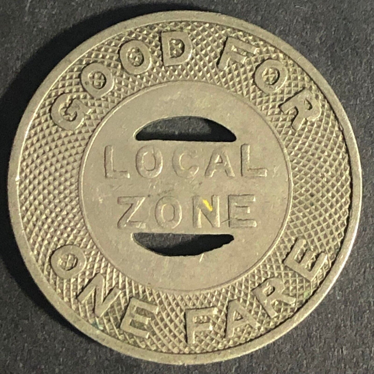 Leyden Motor Coach Co. G/F One Fare Brass "Local Zone" Transit Token 22.75mm